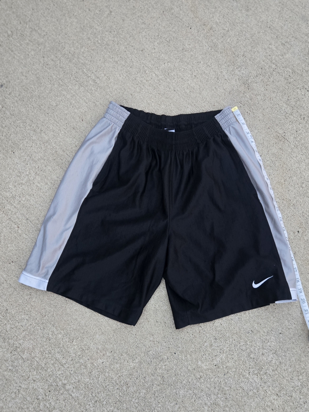 Nike Black Athletic Shorts with Light Gray Side Panels